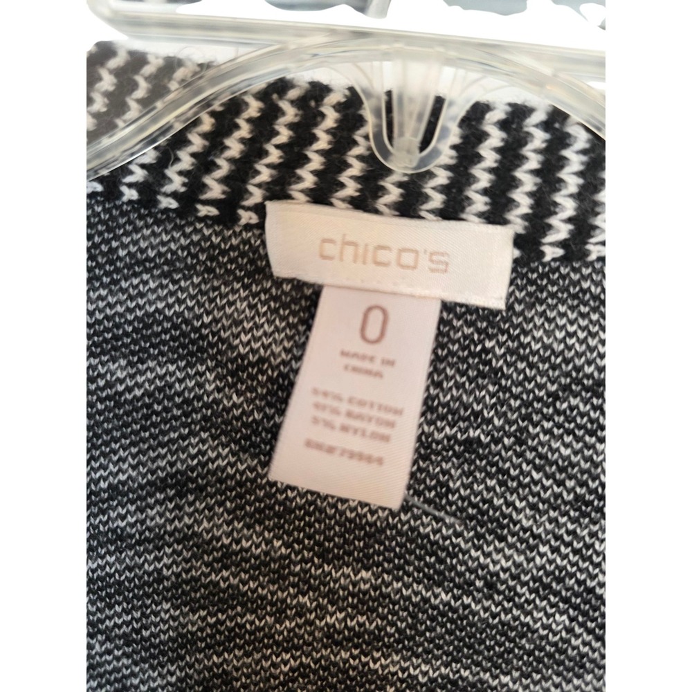 Chico's Zebra Print Open Front Cardigan Pockets Cotton Blend - Women's - Picture 4 of 12